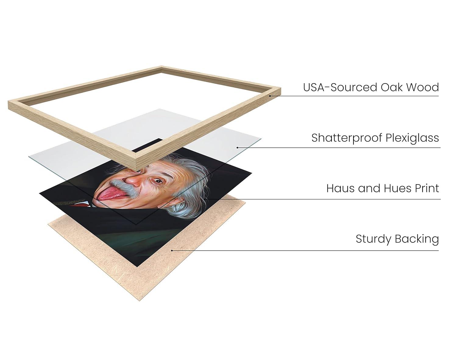 Horizontal Framed Poster with Pennsylvania Oak Frame