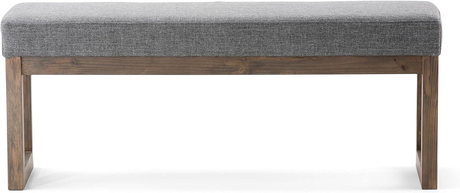 Milltown Tweed Style Fabric Upholstered Bench