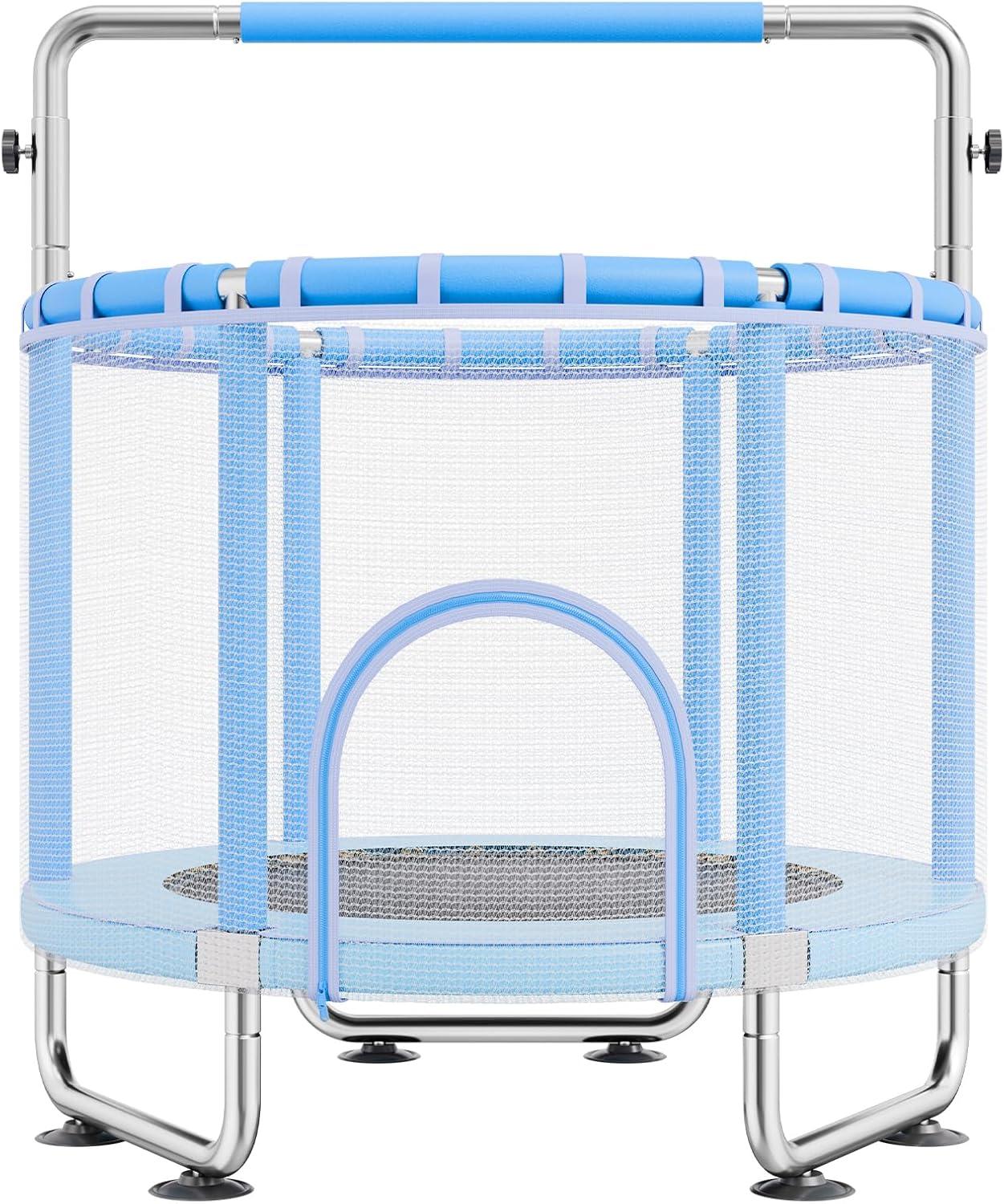 VEVOR 55" Trampoline for Kids Mini Toddler Trampoline with Net Indoor Outdoor