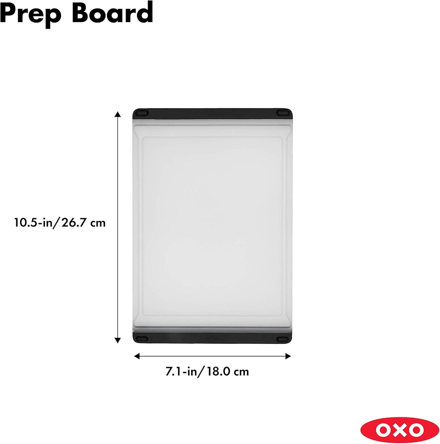 Rectangular White and Black Plastic Cutting Board