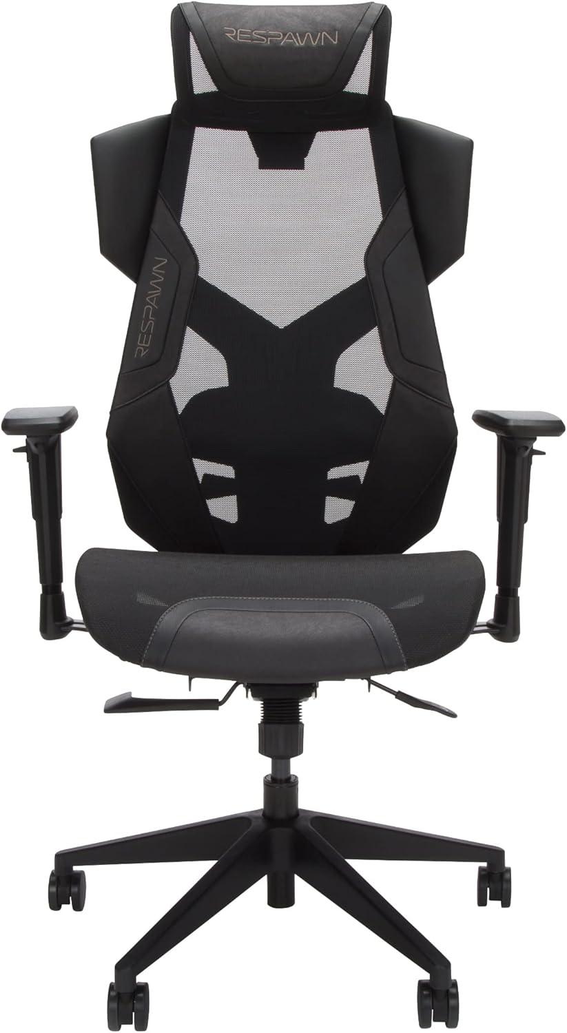 Respawn RESPAWN FLEXX Mesh Gaming Chair With Lumbar Support, Ergonomic Gaming Chair with Recline/Tilt Tension Controls, Adjustable Arms, 300lb Max Weight With Wheels for Computer/Desk/Office