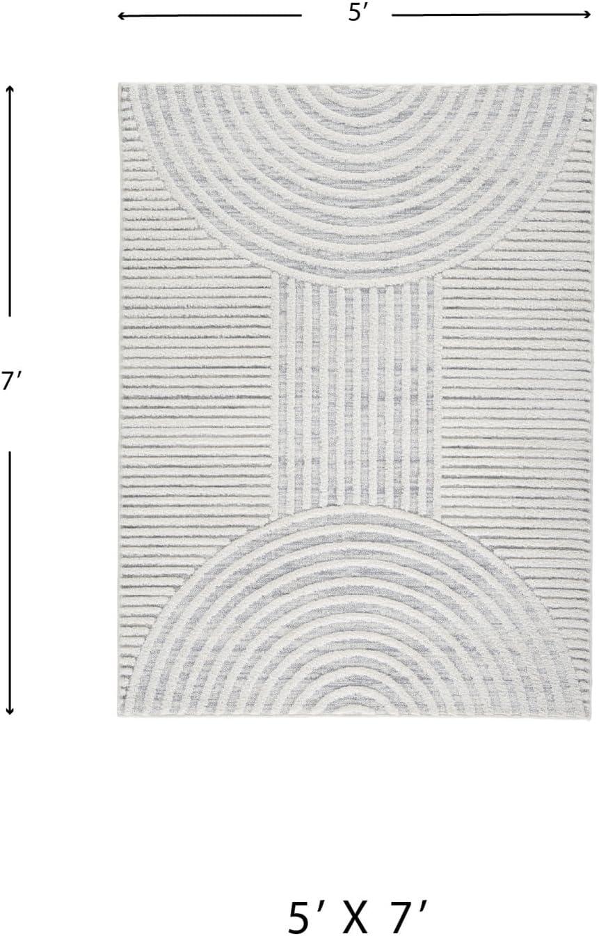 Signature Design by Ashley Contemporary Lambworth 5'3" x 7' Rug  Gray/Cream