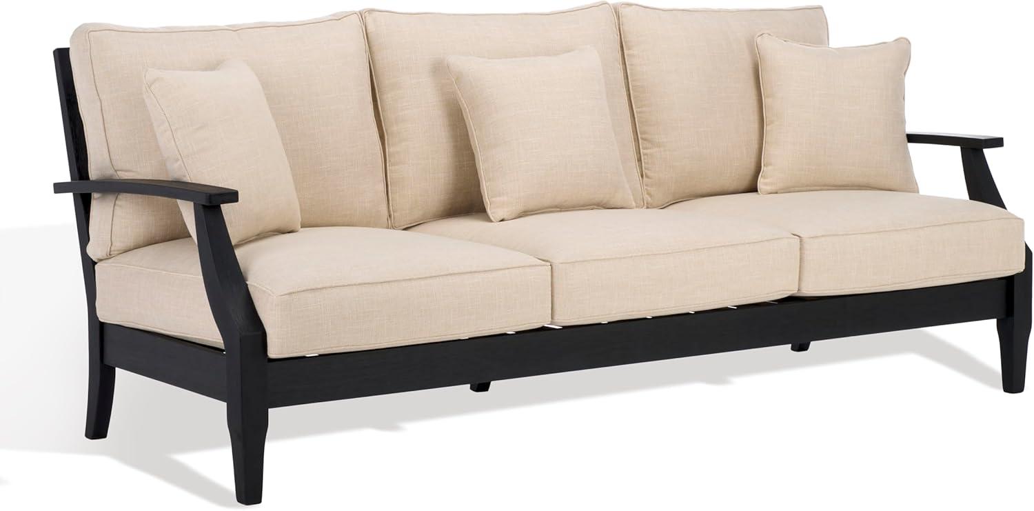Safavieh  Couture Martinique Wood Patio Sofa Natural / White
