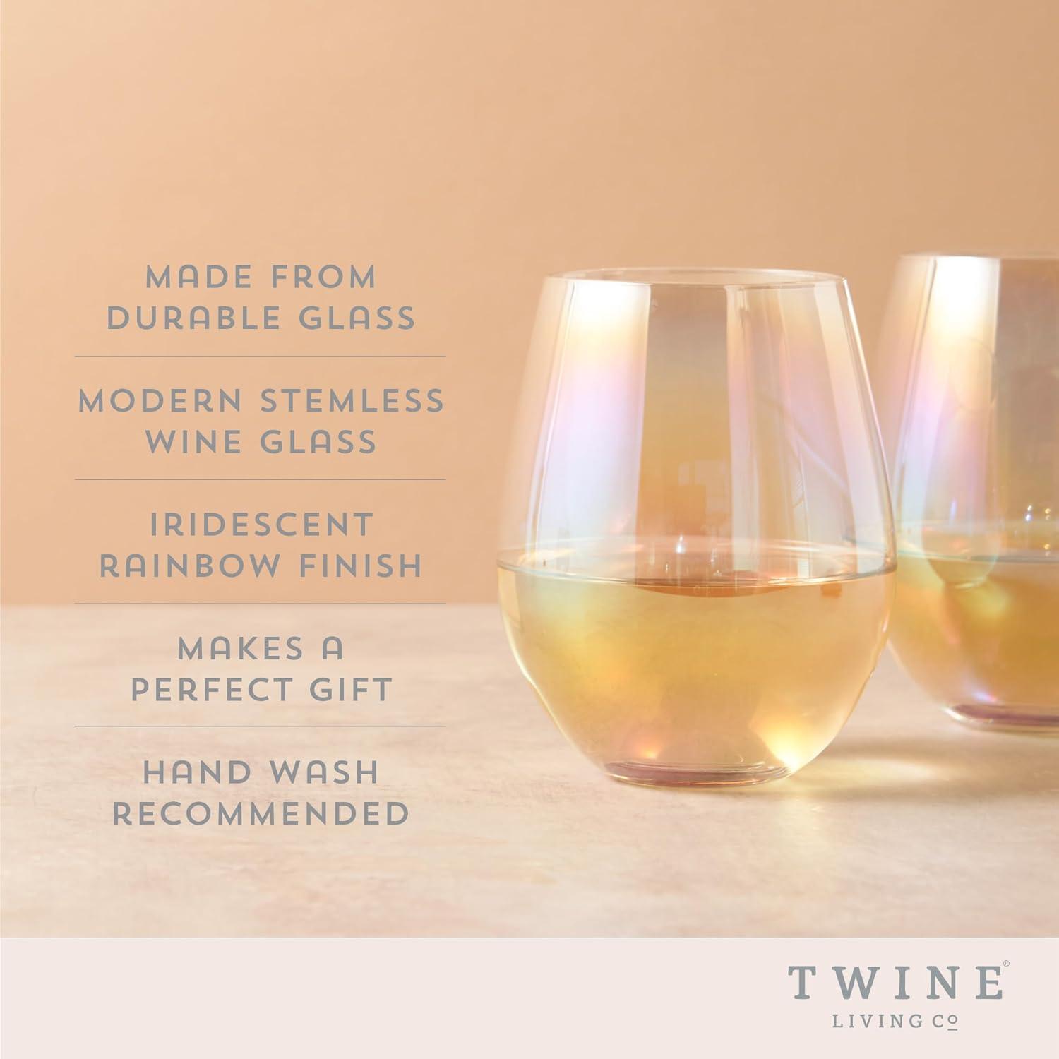 Luster Stemless Wine Glasses (Set of 2)