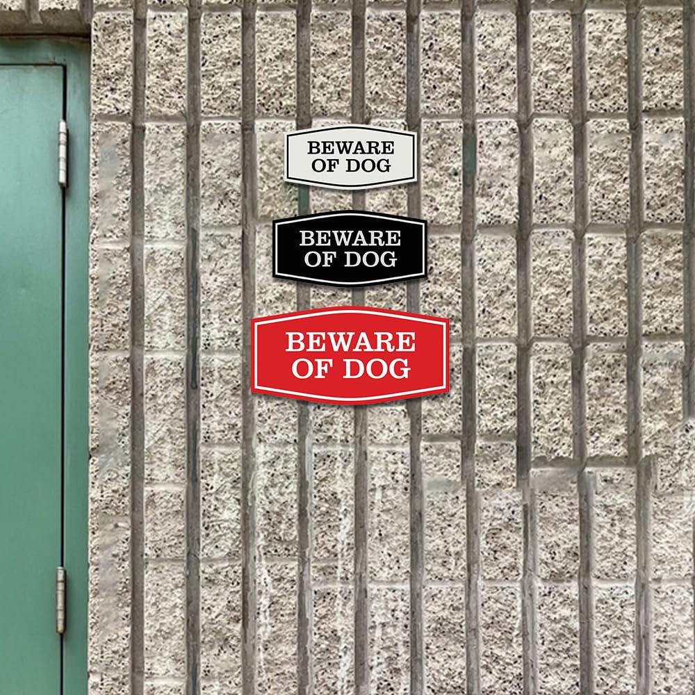 Large Red ABS Plastic Beware of Dog Sign