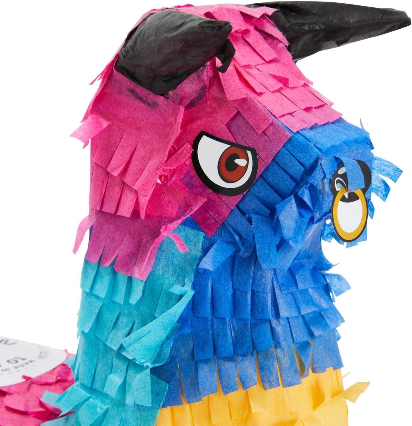 3 Pack Mini Rainbow Bull Pinatas for Cinco de Mayo Party Decorations, Mexican Fiesta Supplies (5.25 x 9 x 2 in)