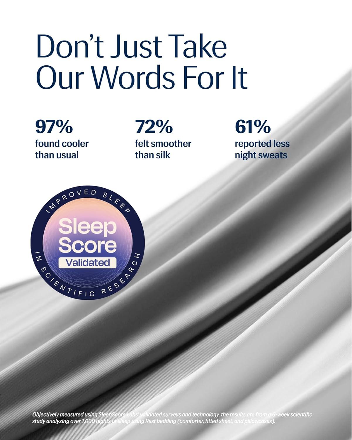 REST REST Evercool Award-Winning Cooling Comforter – Ultra Soft, Breathable, Lightweight, Hypoallergenic, All-Season Comforter for Hot Sleepers, Machine Washable