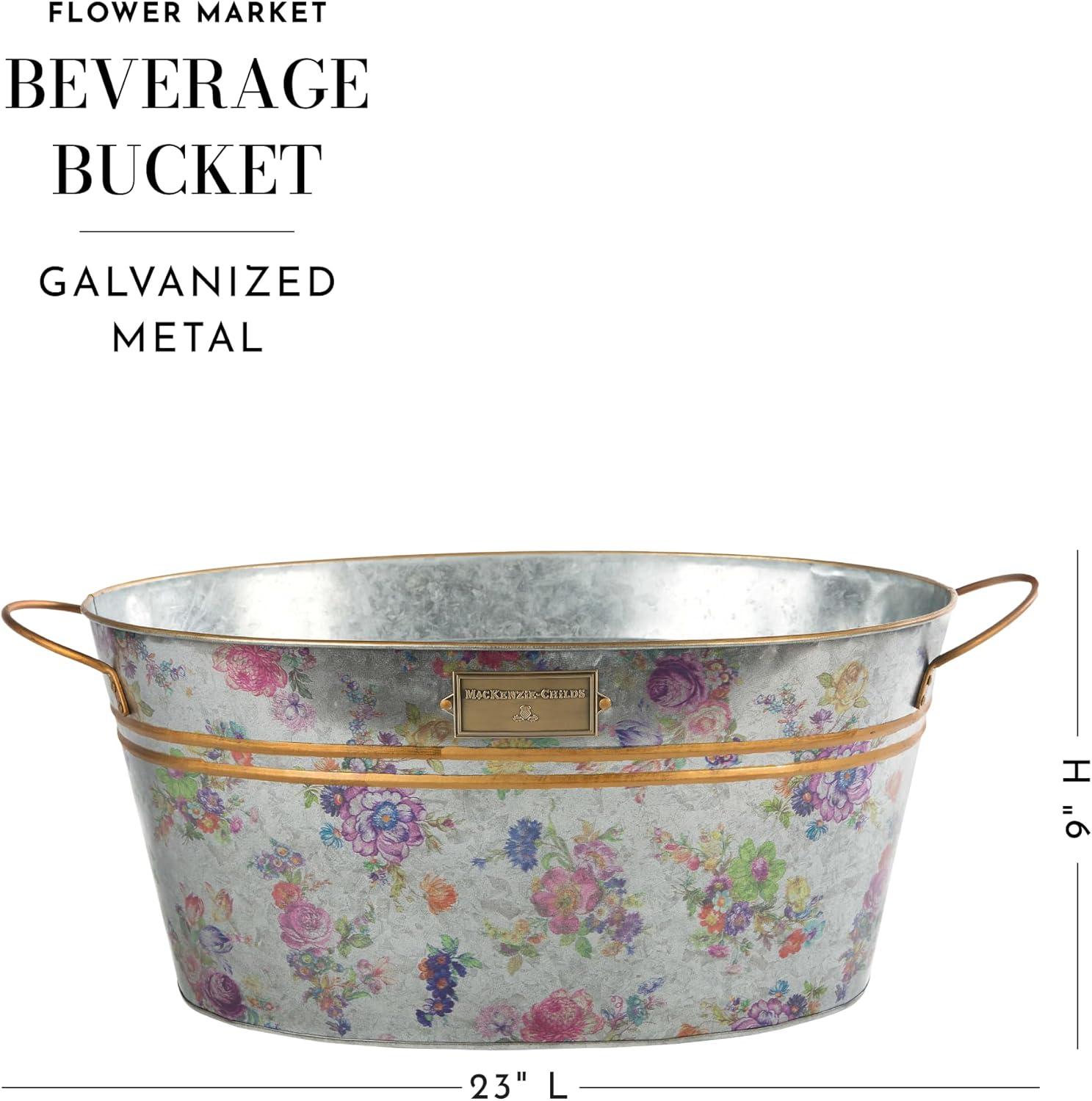 Flower Market Galvanized Beverage Bucket