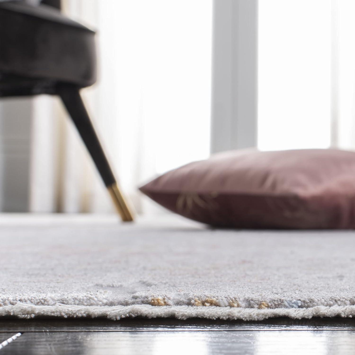 Valencia VAL405 Power Loomed Indoor Area Rug - Grey/Gold - 4'x6' - Safavieh