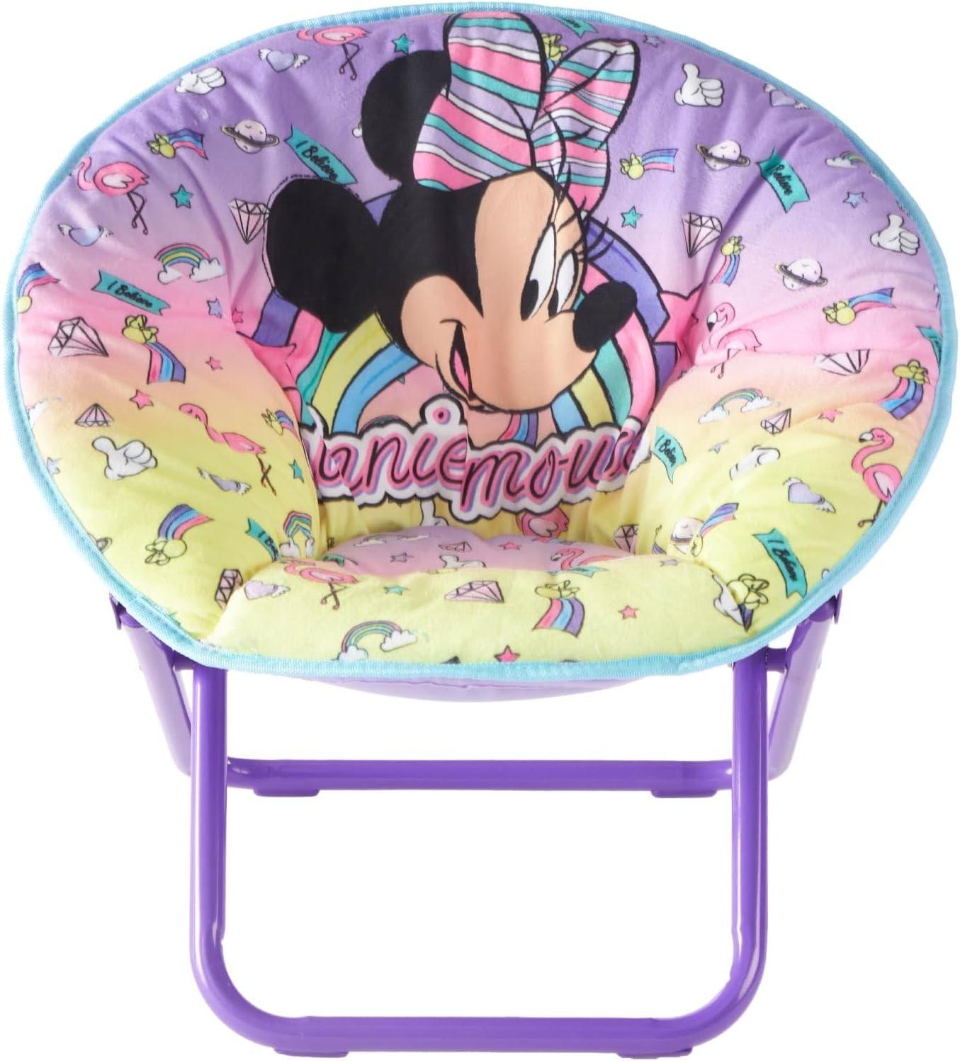 Disney Minnie Mouse 19" Toddler Saucer Chair, Pink (Set of 1)