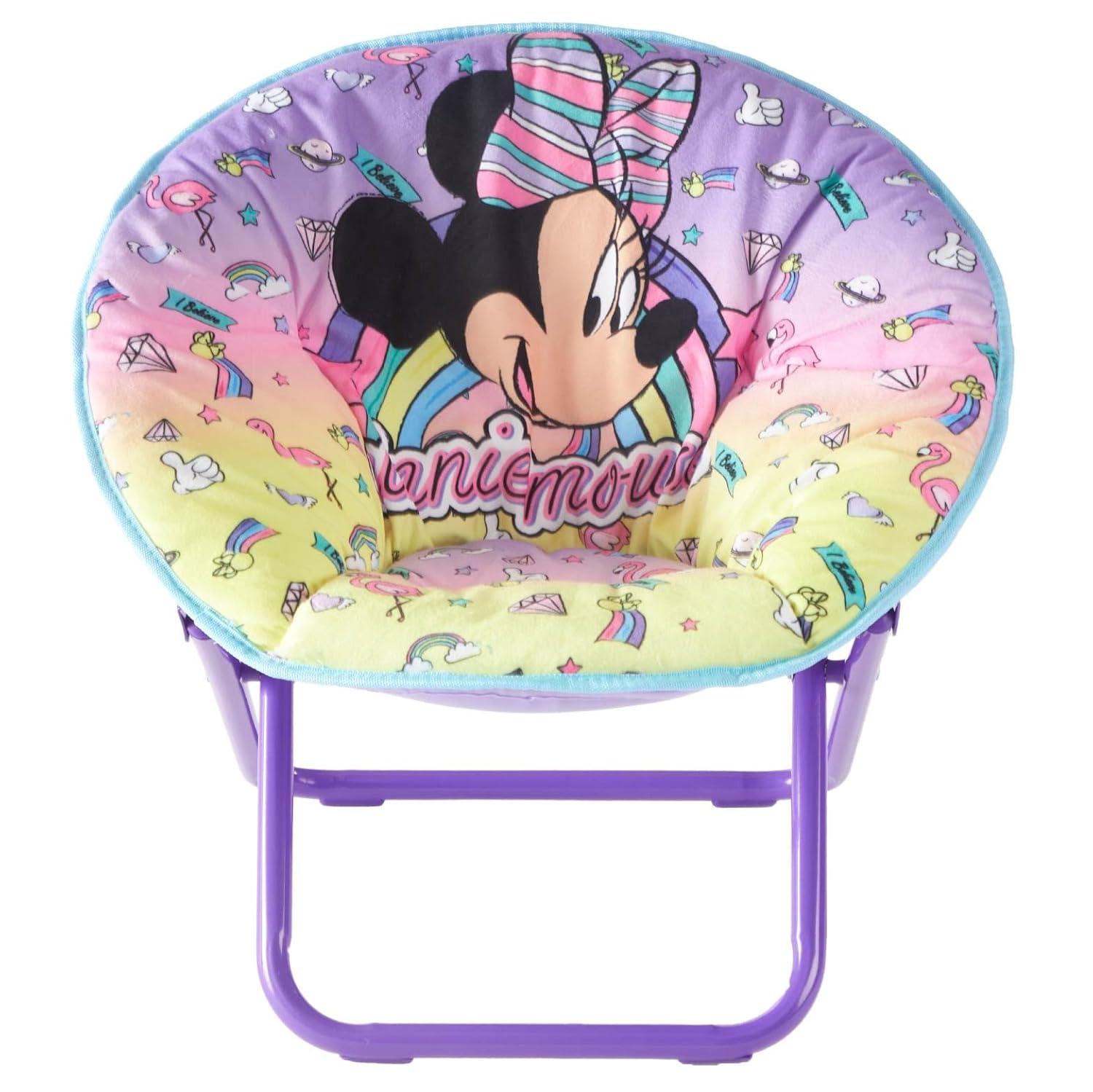 Disney Minnie Mouse 19" Toddler Saucer Chair, Pink (Set of 1)