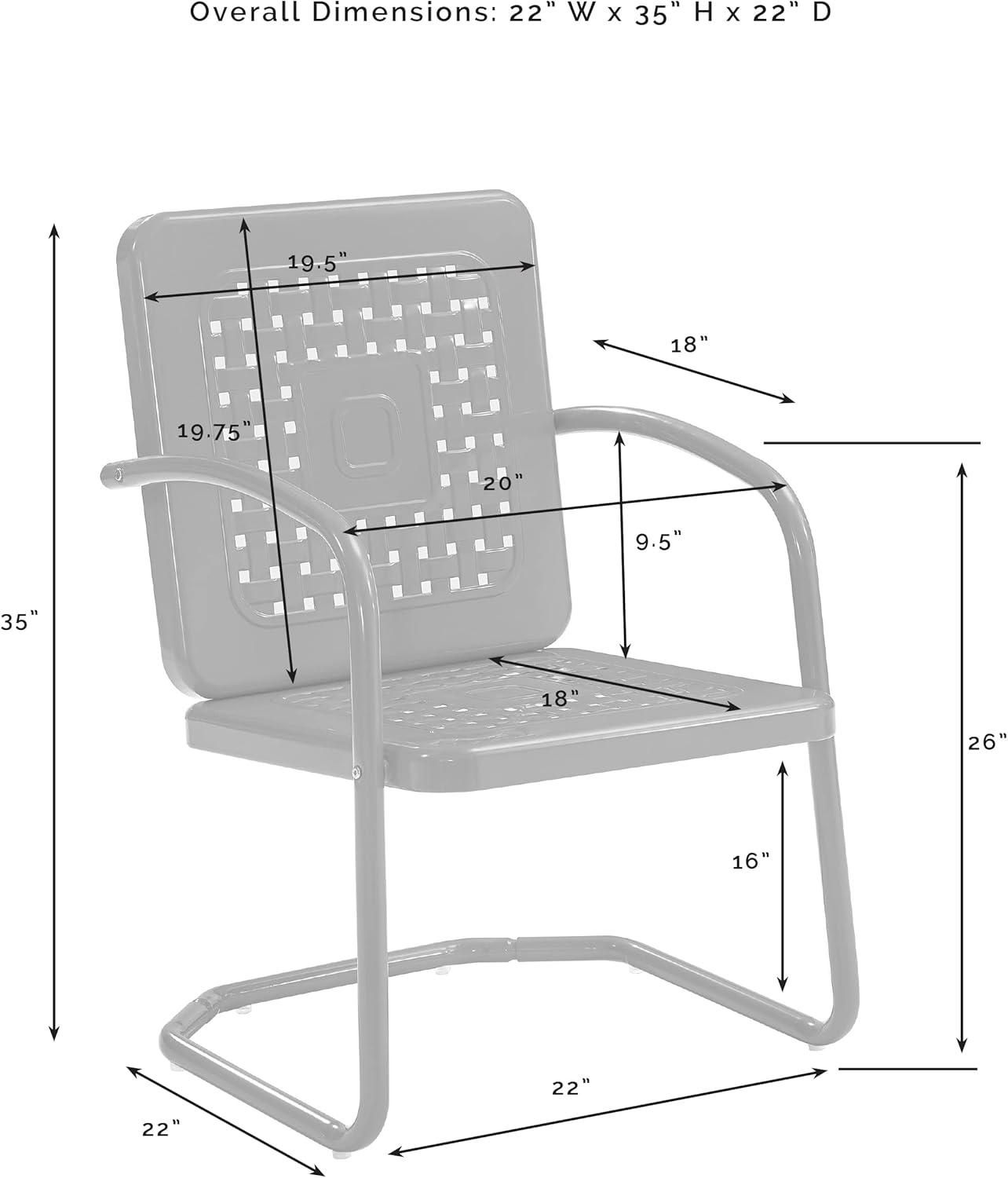 2pk Bates Outdoor Steel Arm Chairs - Crosley