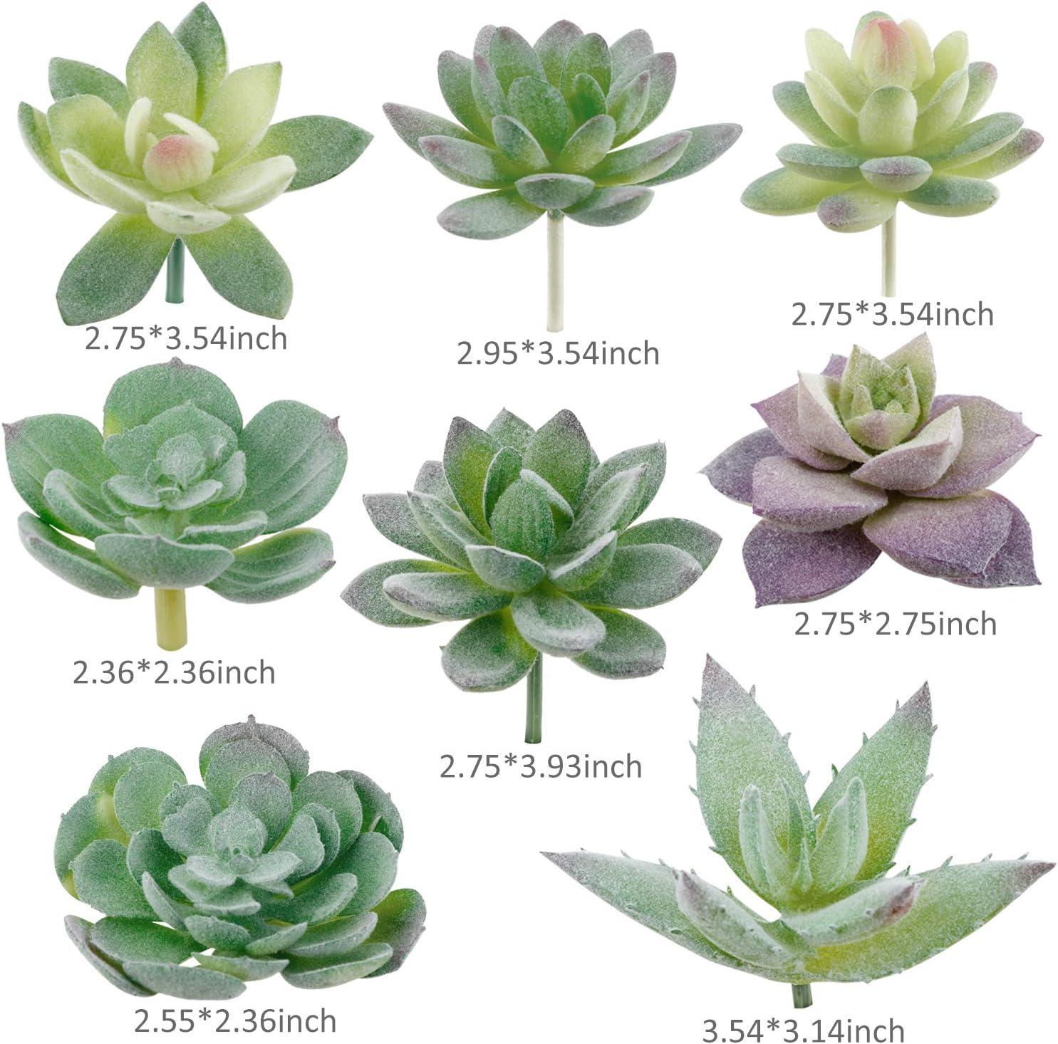16 Pack Artificial Succulents Plants - Small Fake Plants for Miniature Gardens - Quality PVC Plastic - Faux Succulent Decor - Unique and Varied Designs - Ideal for Beautiful Gardens|The 16 pack of Art