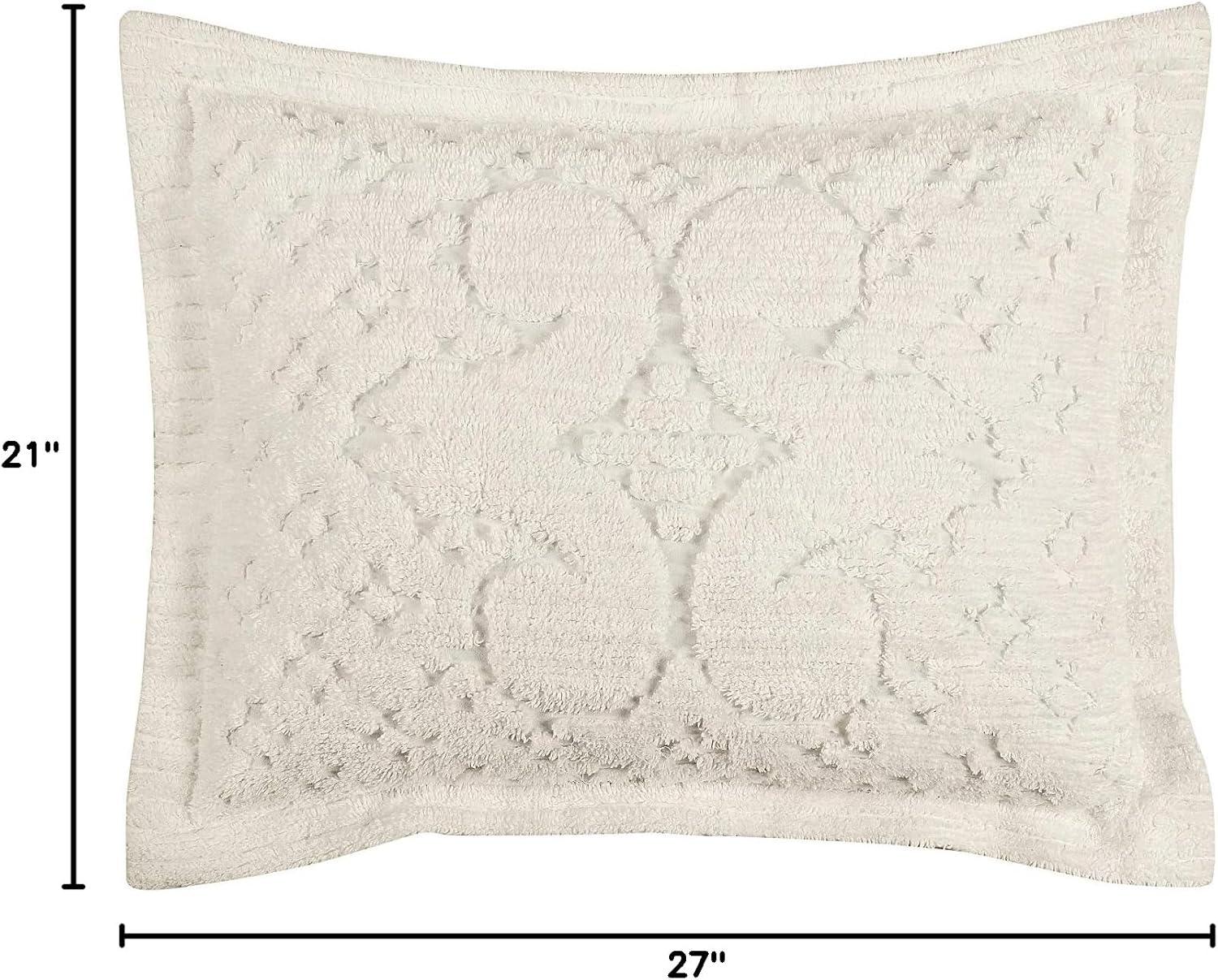 Ashton 100% Cotton Floral Medallion Tufted  Pillow Shams