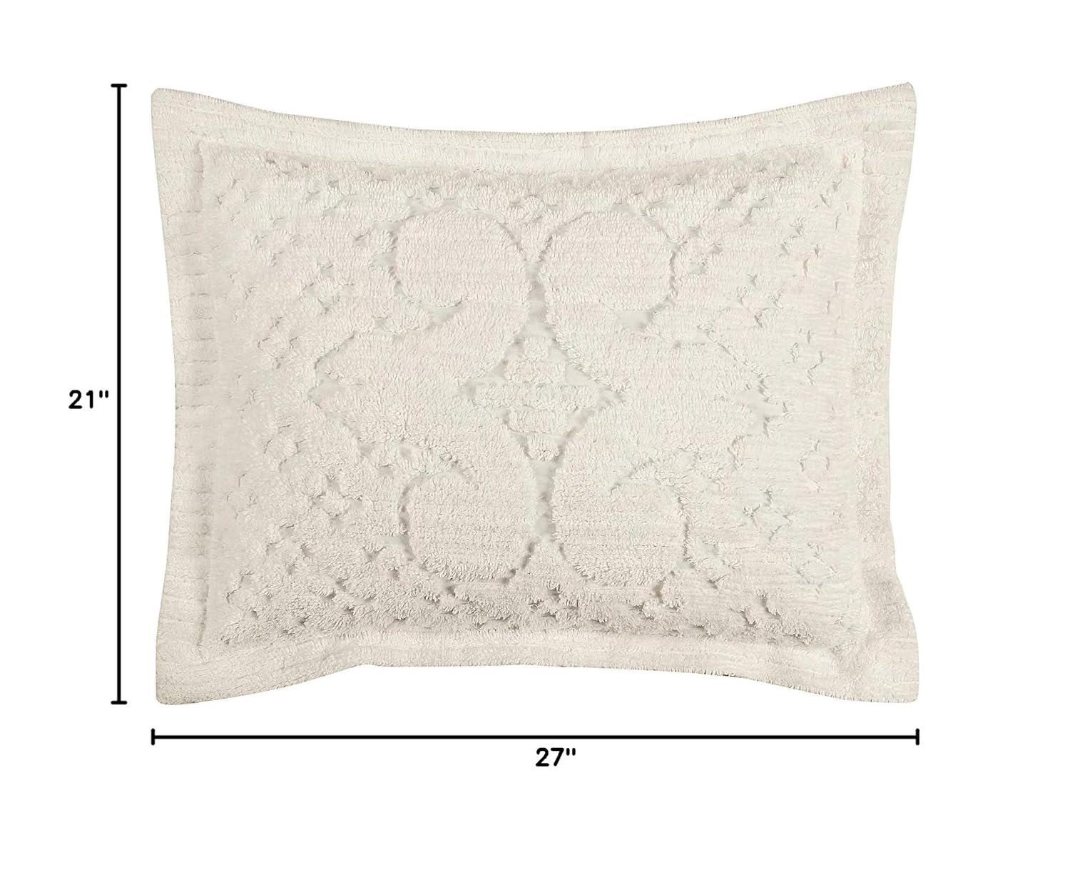 Ashton 100% Cotton Floral Medallion Tufted  Pillow Shams