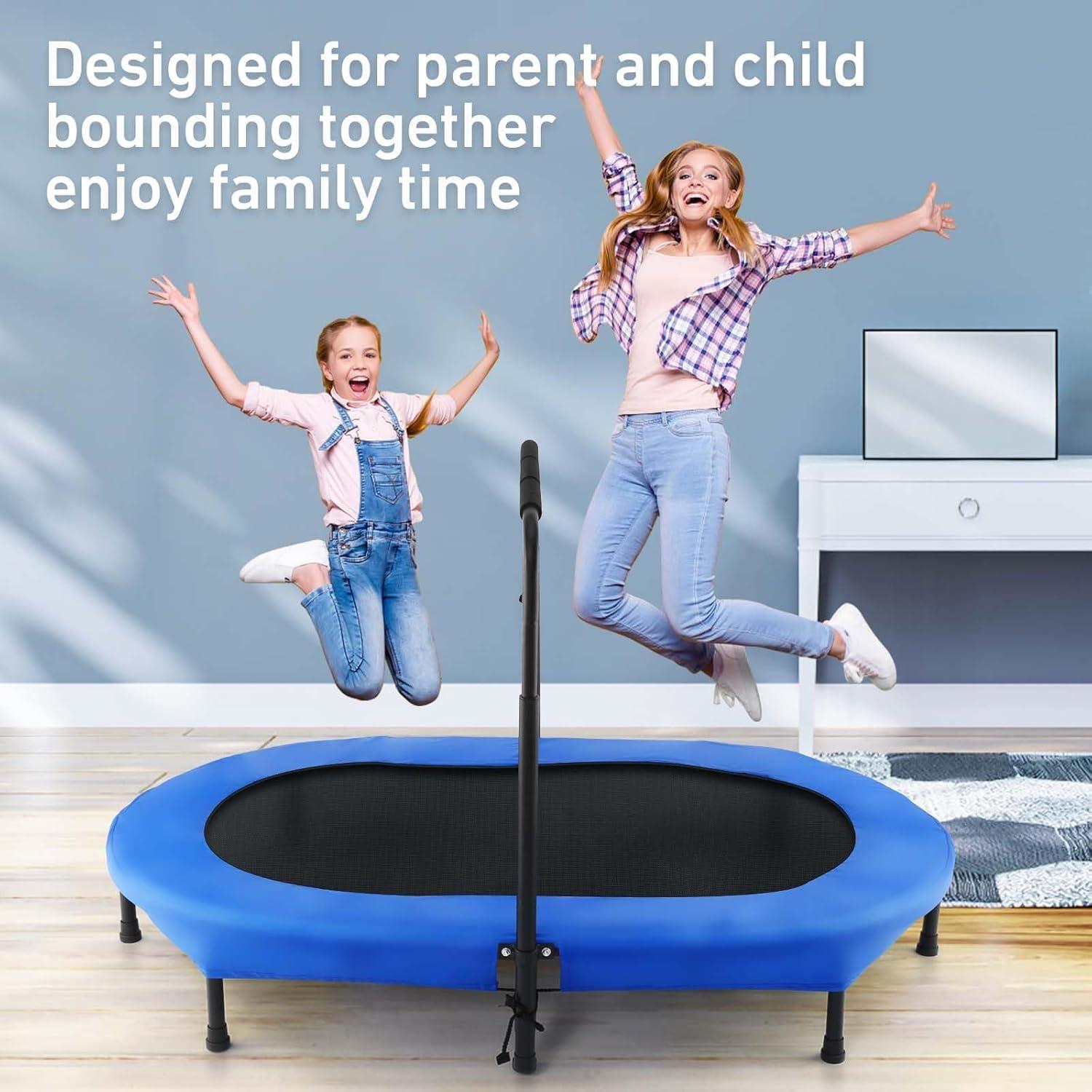 ANCHEER Trampoline for Kids, Toddler Trampoline with Handle, Child Small Rebounder for Indoor and Outdoor Use, 220 lbs Weight Capacity