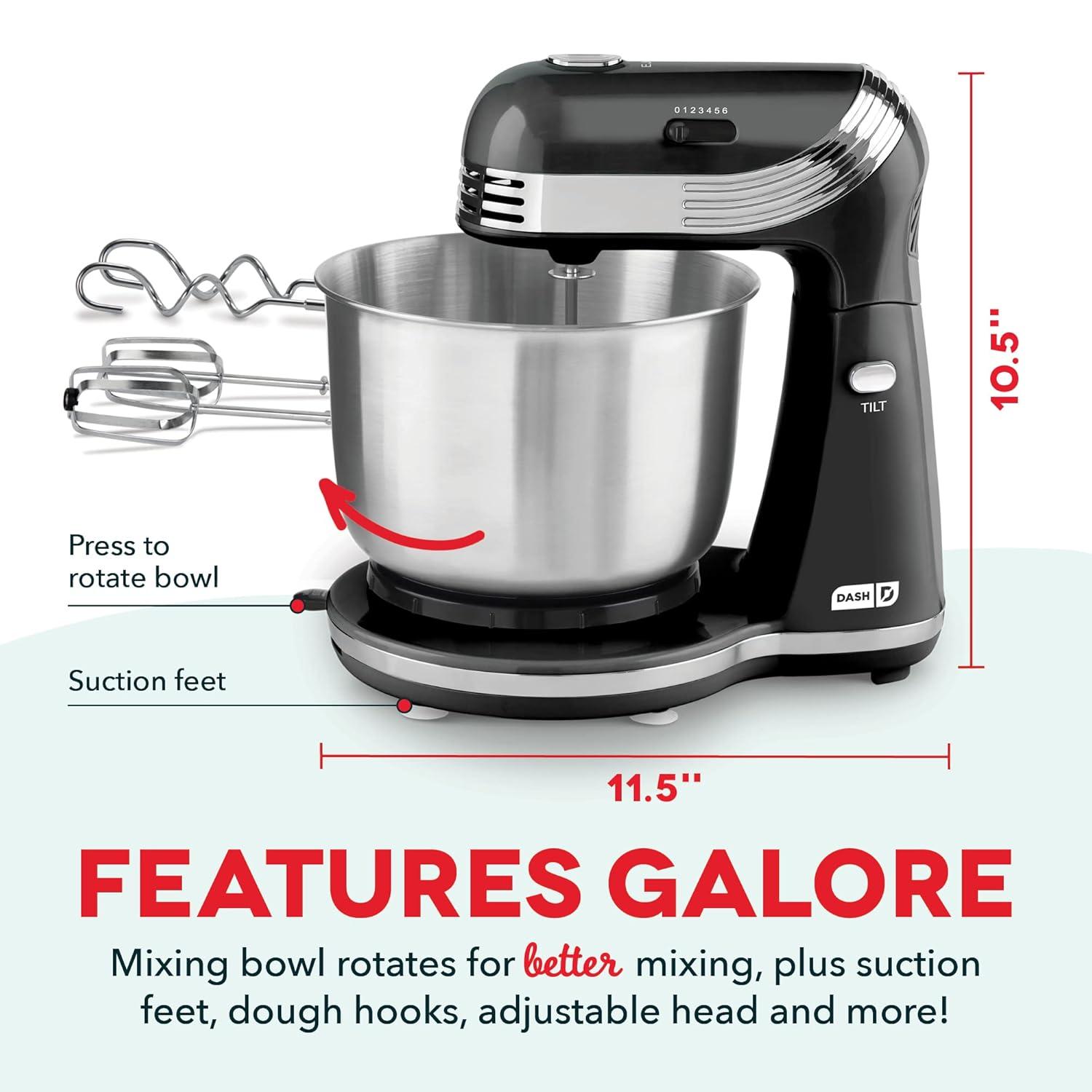 DASH Dash Mixers 6 Speed 2.5 Qt. Stand Mixer DCSM250BK