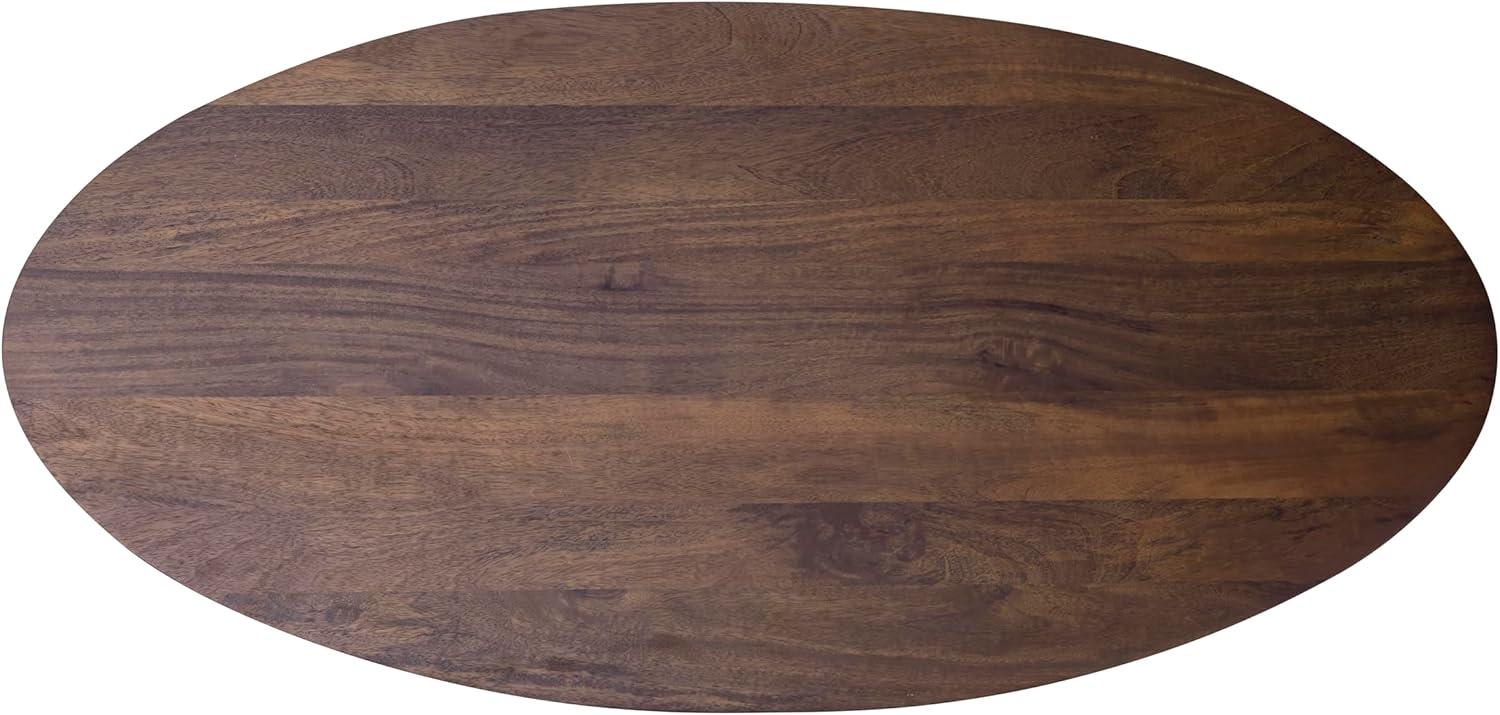 Canarm MADHY Round Coffee Table, Rustic Brown Wood Finish, Elegant Fluted Design, Spacious Tabletop, Easy Assembly for Living Room