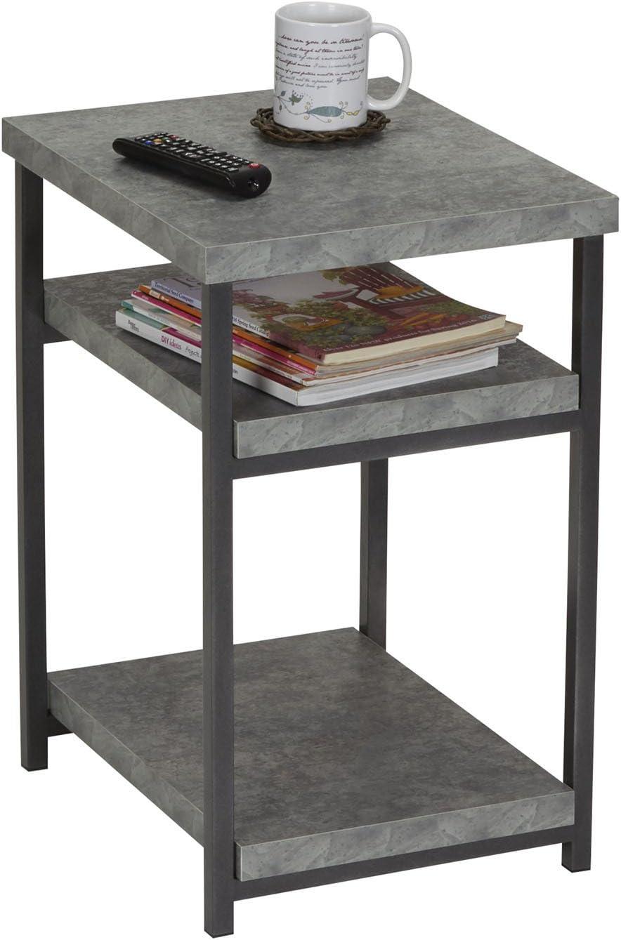 Household Essentials Jamestown Rectangular End Table Gray