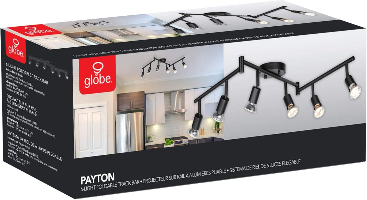 Payton Matte Black Foldable 6-Light Track Lighting Kit