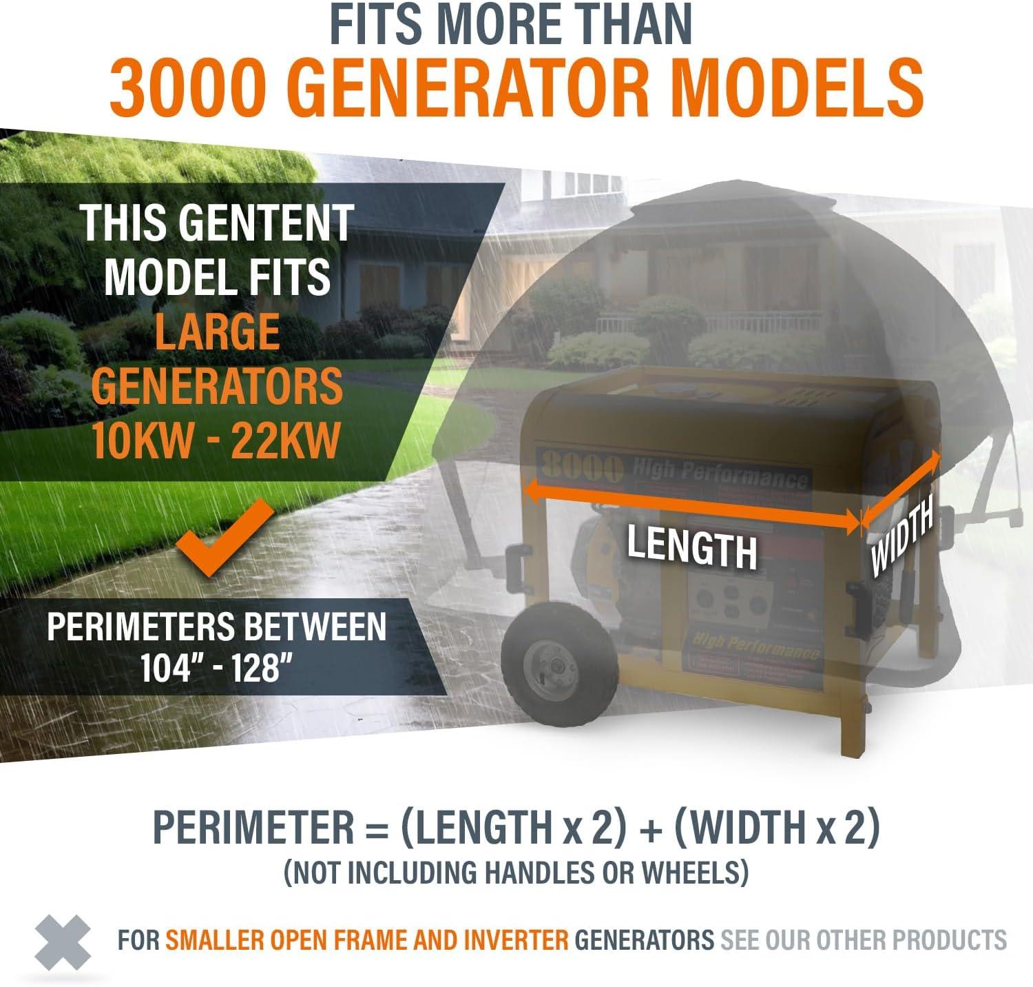 XL Generator Running Cover - Universal Kit (Extreme, Tan) - for Larger Open Frame Portable Generators