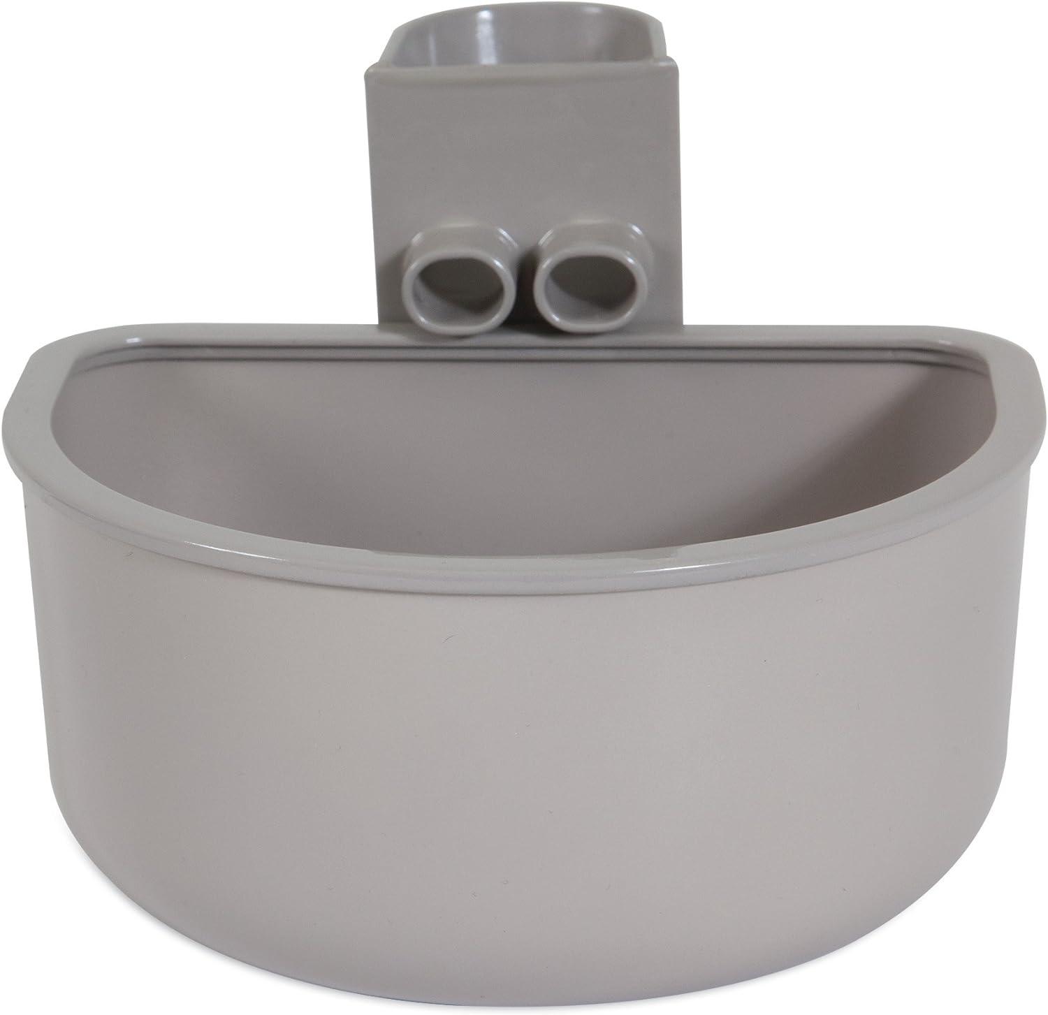 Large Gray No Spill Kennel Bowl with Funnel