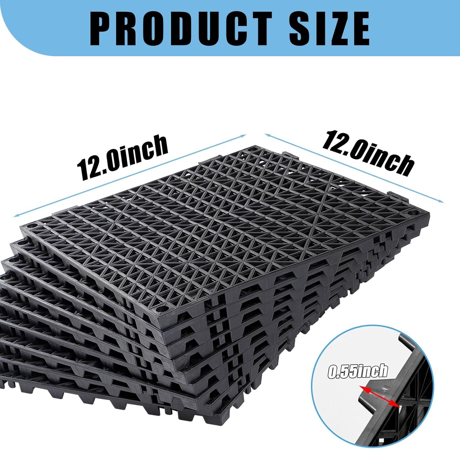 VEVOR 12" x 12" Outdoor Deck Tiles (Set of 12)