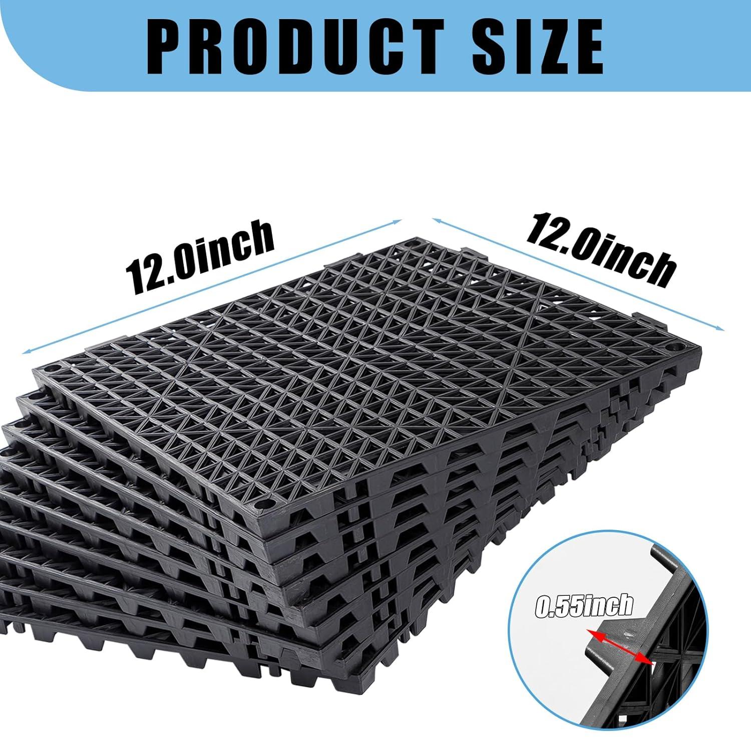 VEVOR 12" x 12" Outdoor Deck Tiles (Set of 12)