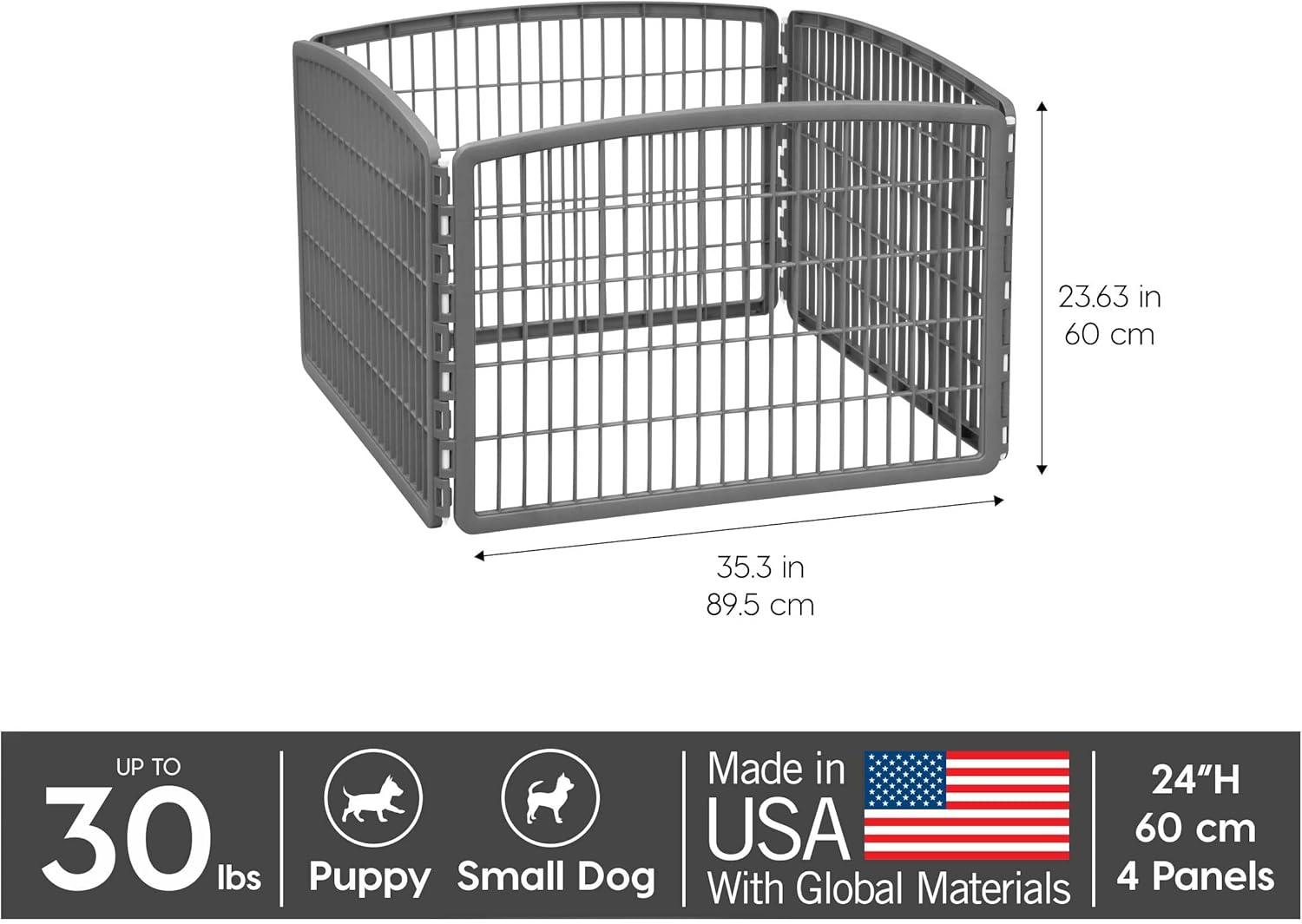 IRIS USA, Inc. 24'' H 4 Panel Plastic Exercise Pen