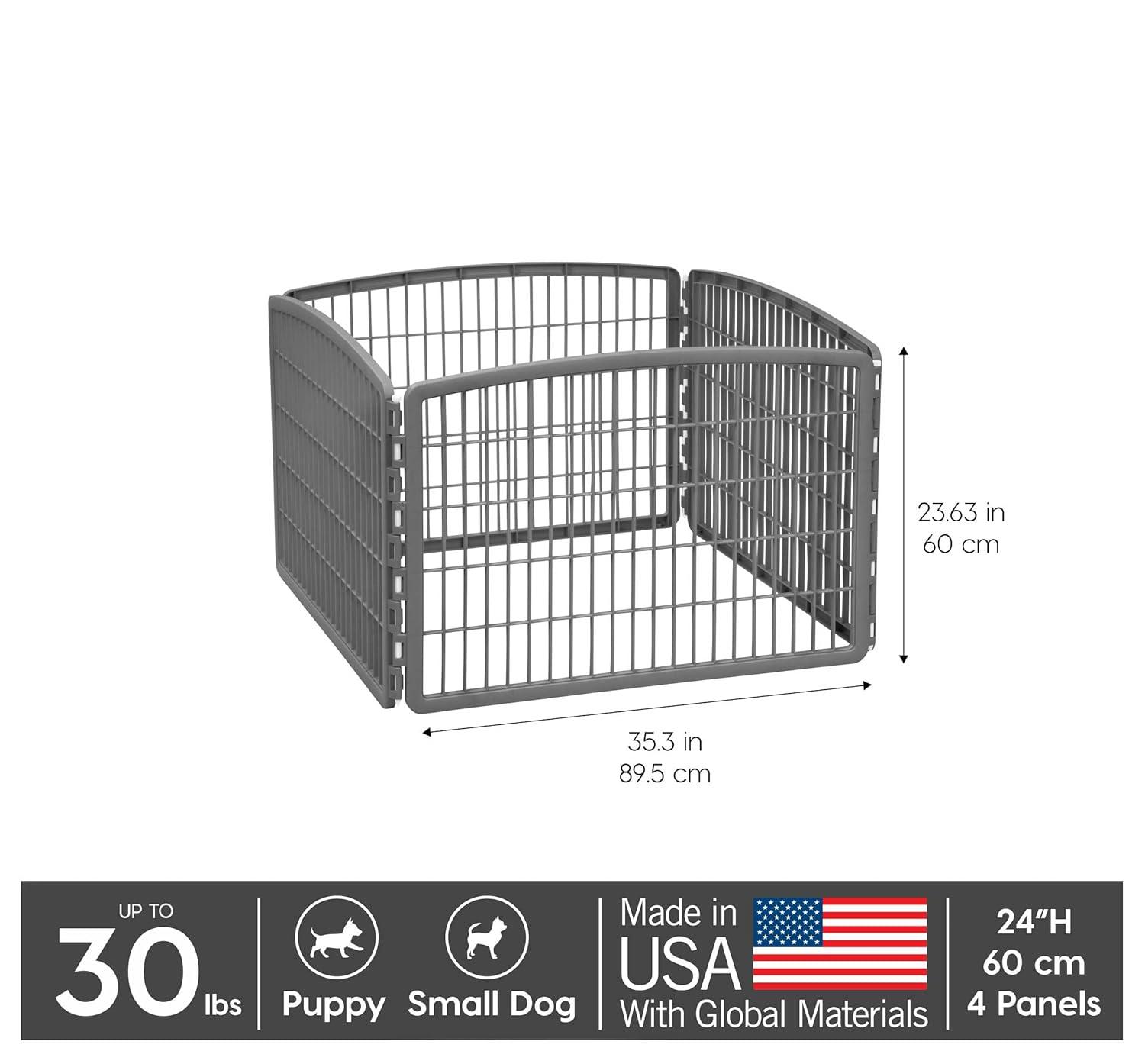 IRIS USA, Inc. 24'' H 4 Panel Plastic Exercise Pen