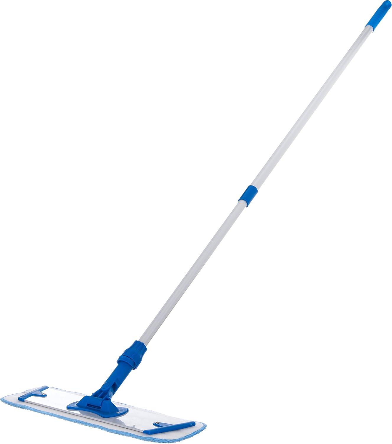 Silver and Blue Aluminum 18" Flat Mop Head