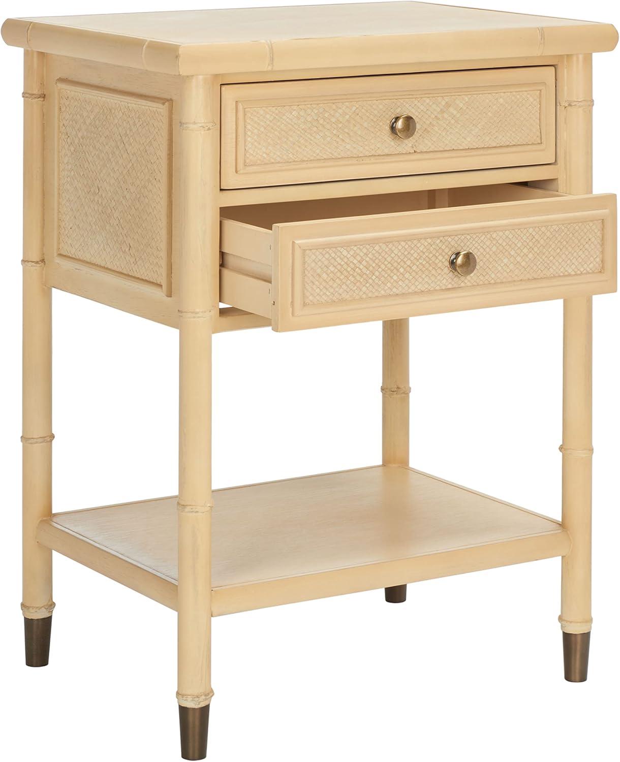 Ahab 2 Drawer 1 Shelf Accent Table - Safavieh