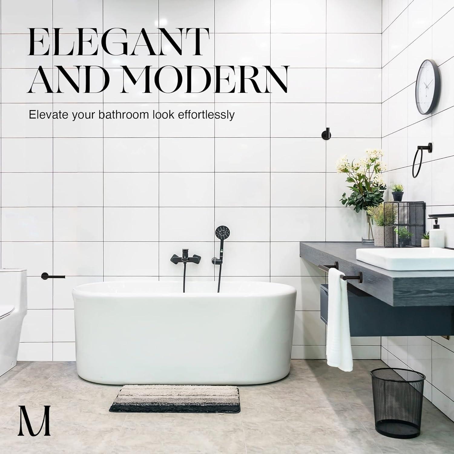 Marmolux Accessories 4 - Piece Bathroom Hardware Set S911-4BK