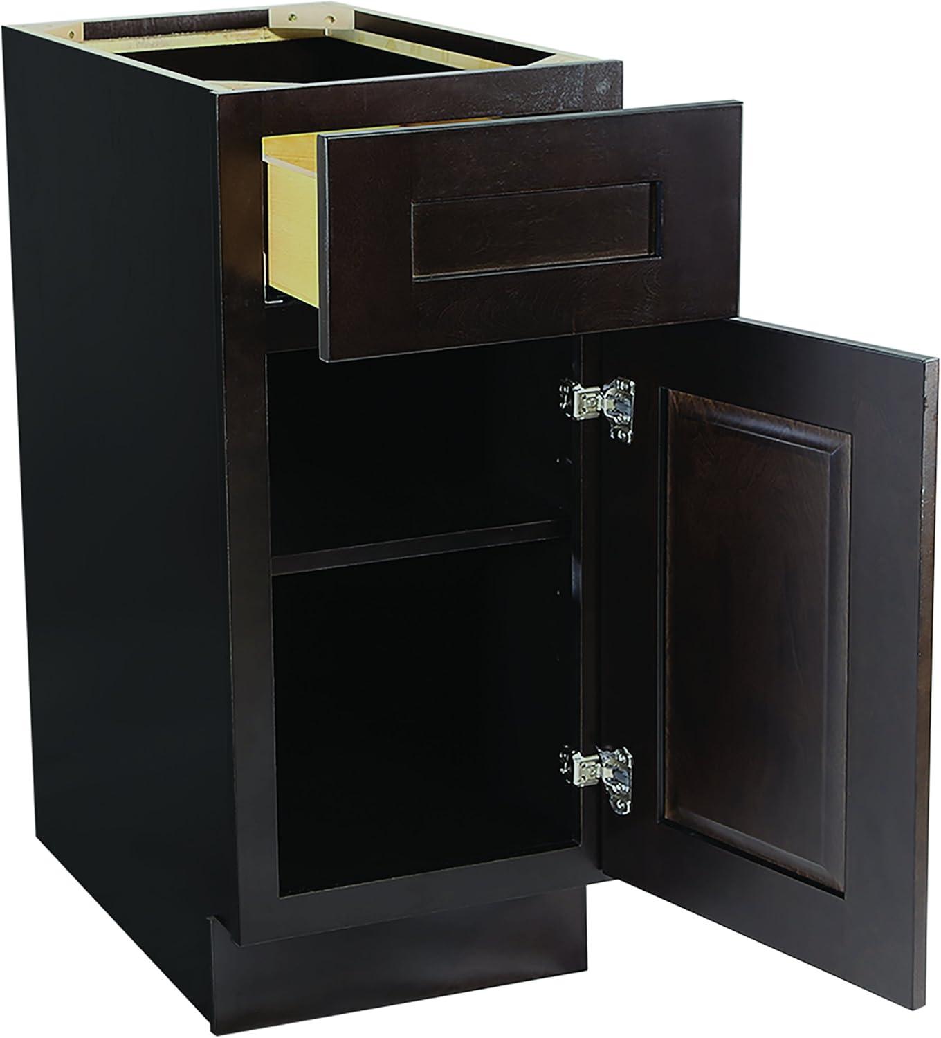 Design House Brookings Unassembled (Ready-to-Assemble) Shaker Base Kitchen Cabinet B12 34.5" H, Espresso
