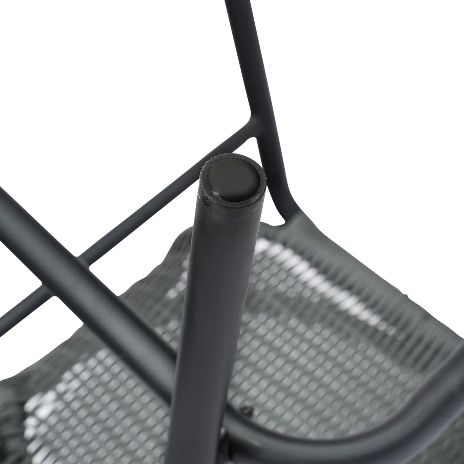 Flash Furniture Lila Commercial Indoor-Outdoor Rattan Restaurant Barstool with Aluminum Frame (Set of 2)