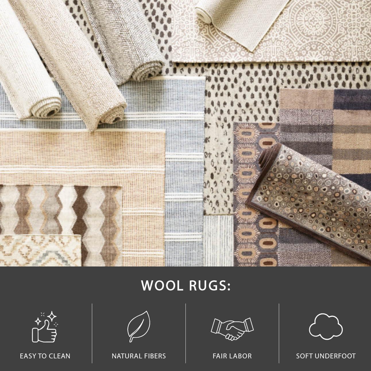 Malta Grey Handwoven Wool Rug