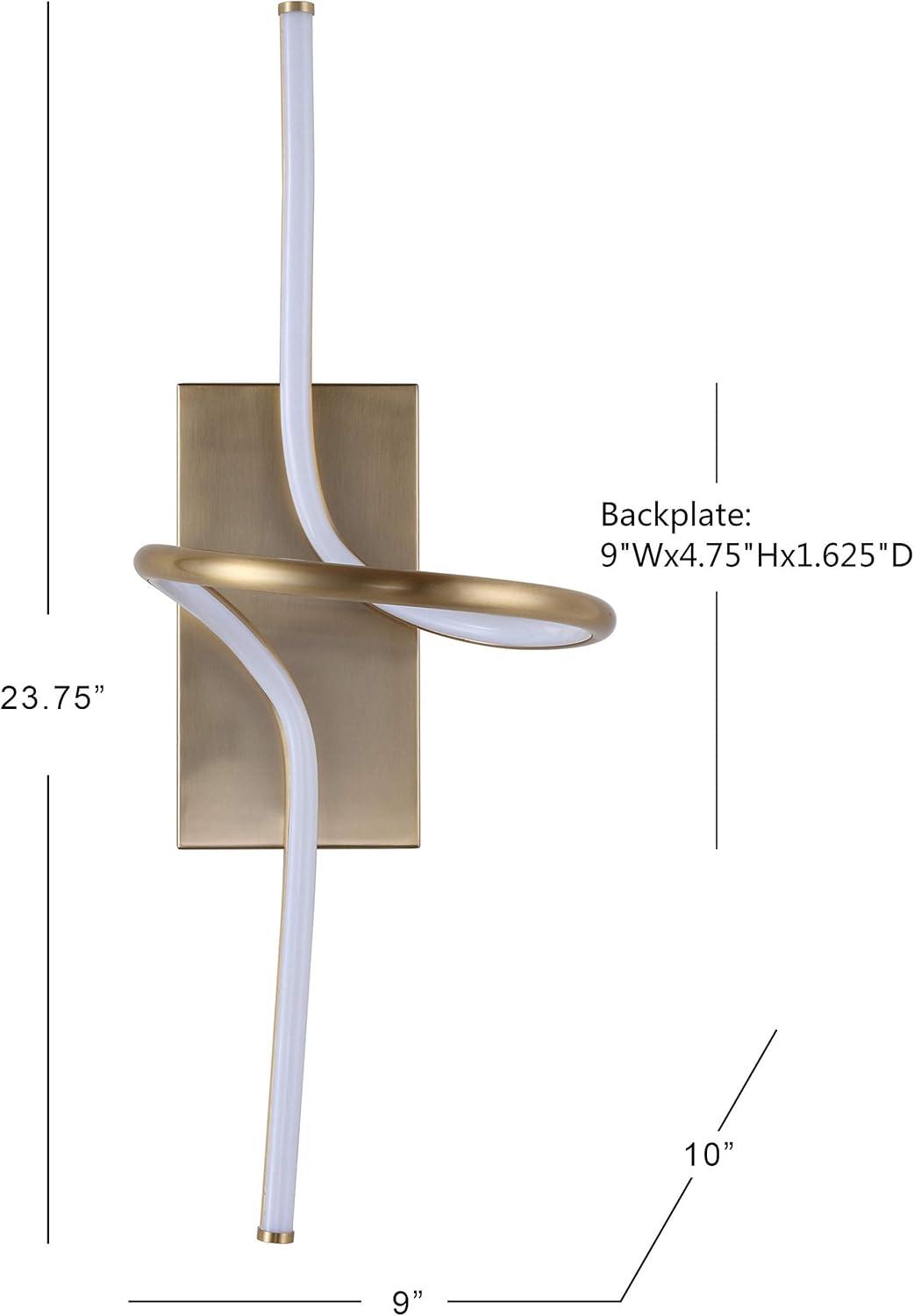 Sketch Minimalist Glam 23.5" Gold Integrated LED Vanity Sconce