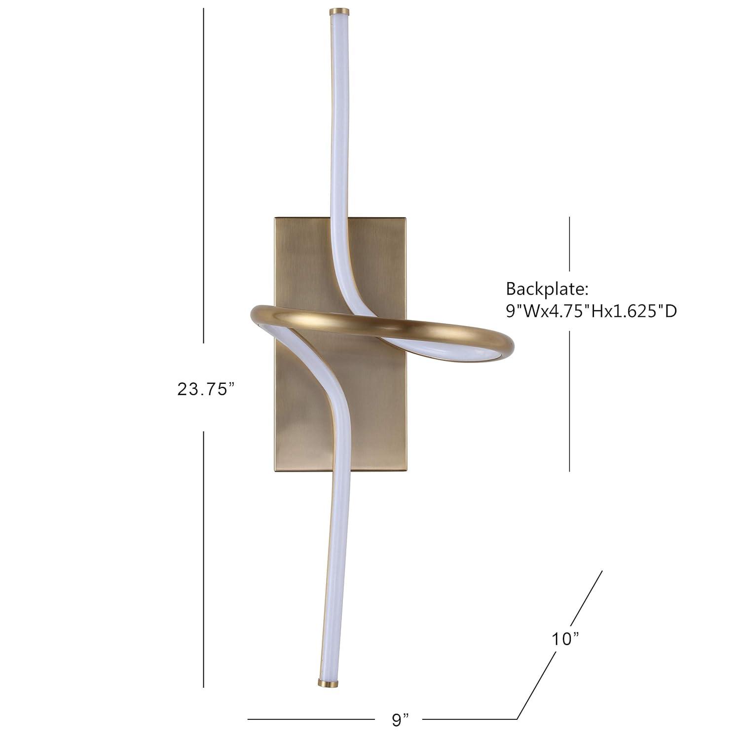 Sketch Minimalist Glam 23.5" Gold Integrated LED Vanity Sconce