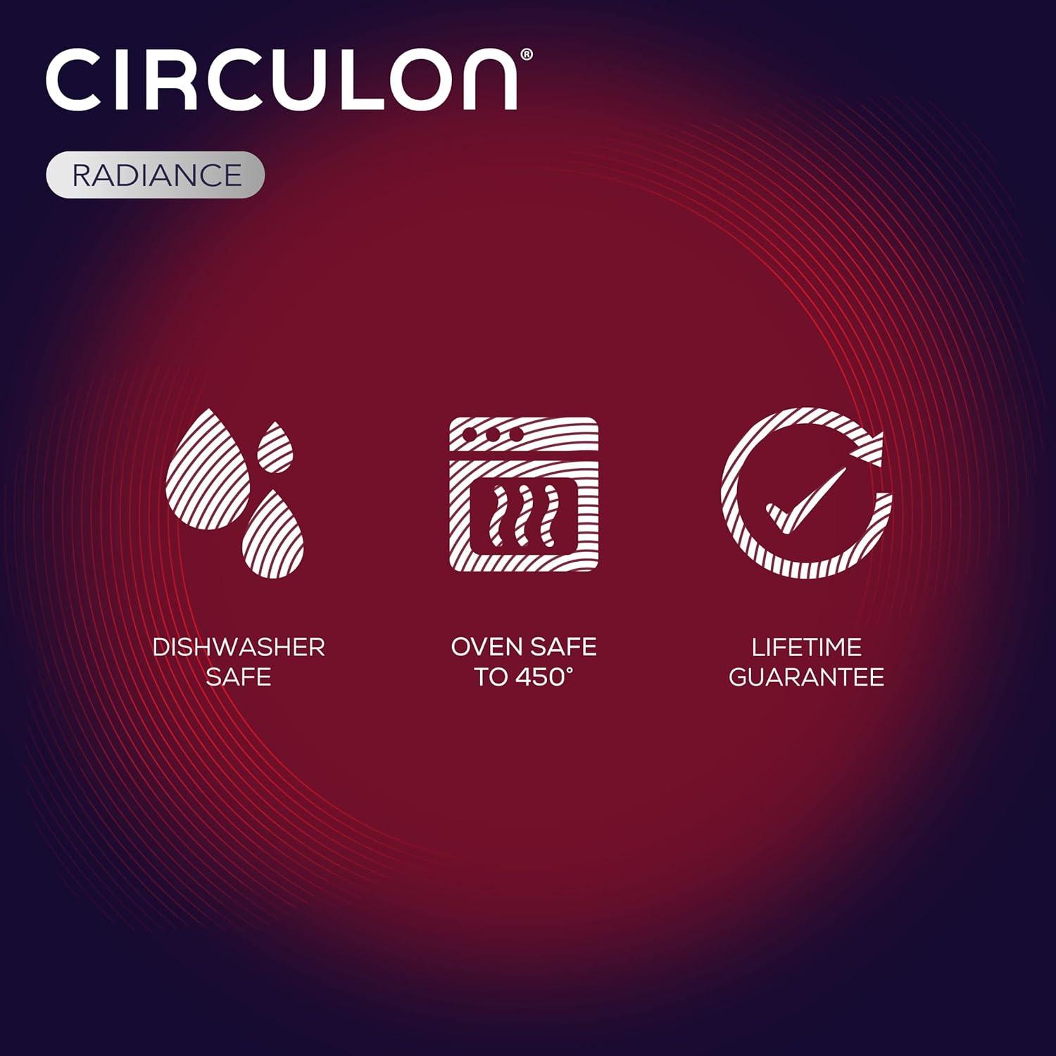 Circulon Circulon Radiance Hard-Anodized Nonstick Saucepan with Straining Lid, 3-Quart