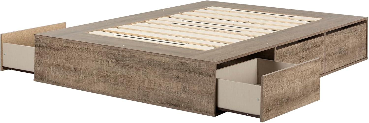 Fusion Queen 6-Drawer Platform Bed Pure Black