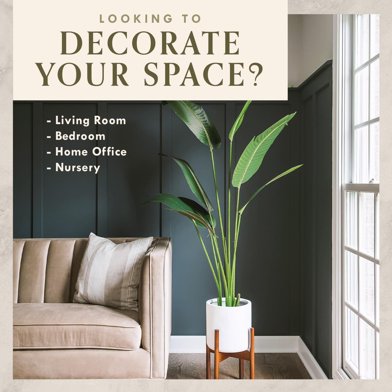 Bagari One 5 Foot Artificial Silk Bird of Paradise Palm Tree Potted Plant