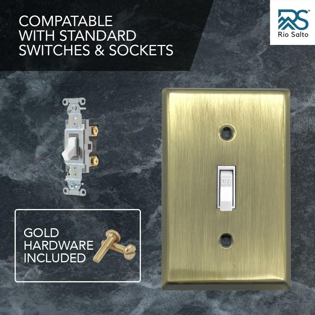 Symple Stuff Tindal No Subject 1 - Gang Toggle Light Switch Jumbo Wall Plate