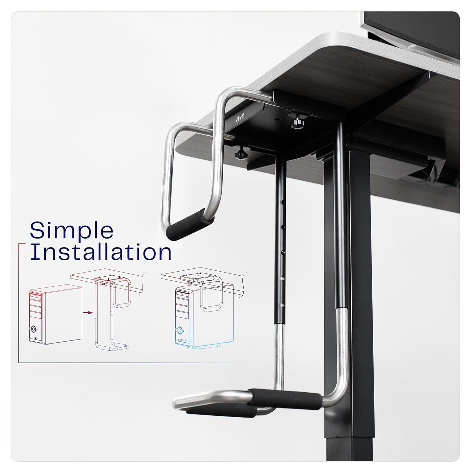 Vivo Heavy Duty Under Desk PC Mount