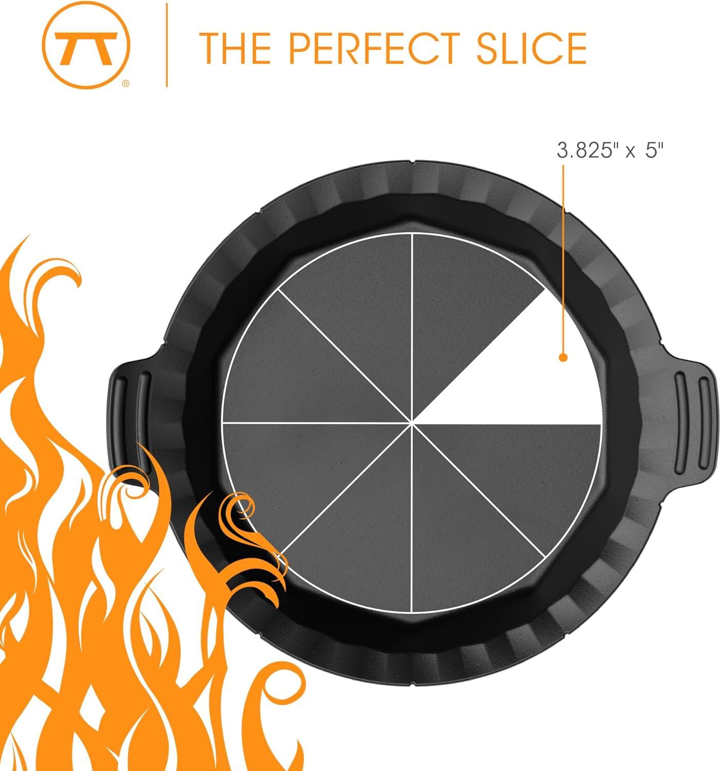 Outset Cast Iron Pie Pan For Oven, Stove, and Grill, 10"