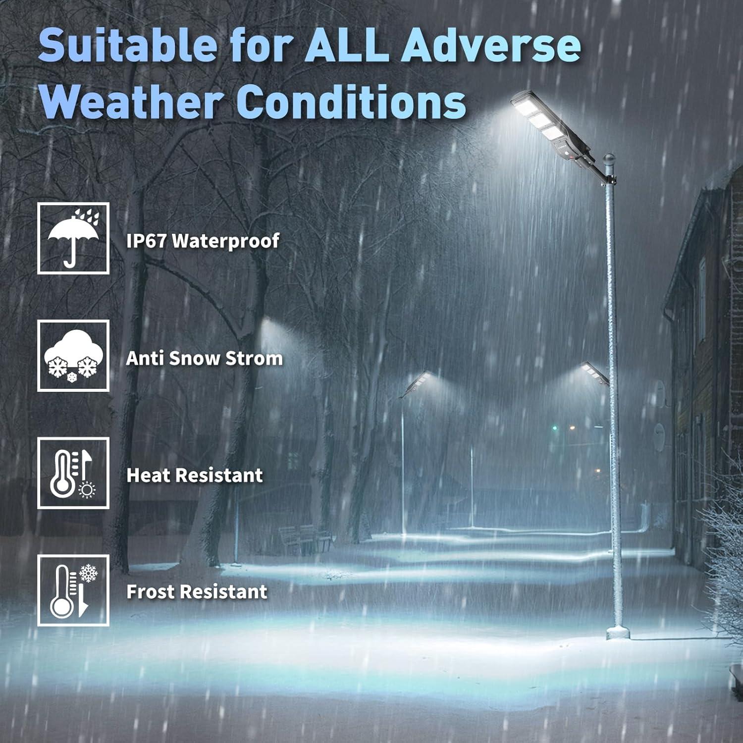 2 Pack 90 W Led Solar Street Lights Outdoor,180 LED High Lumes W/Light Control &PIR Motion Sensor, Dusk to Dawn Security Led Street Light for Square,Yard, Garden,Basketball Court-LANGY