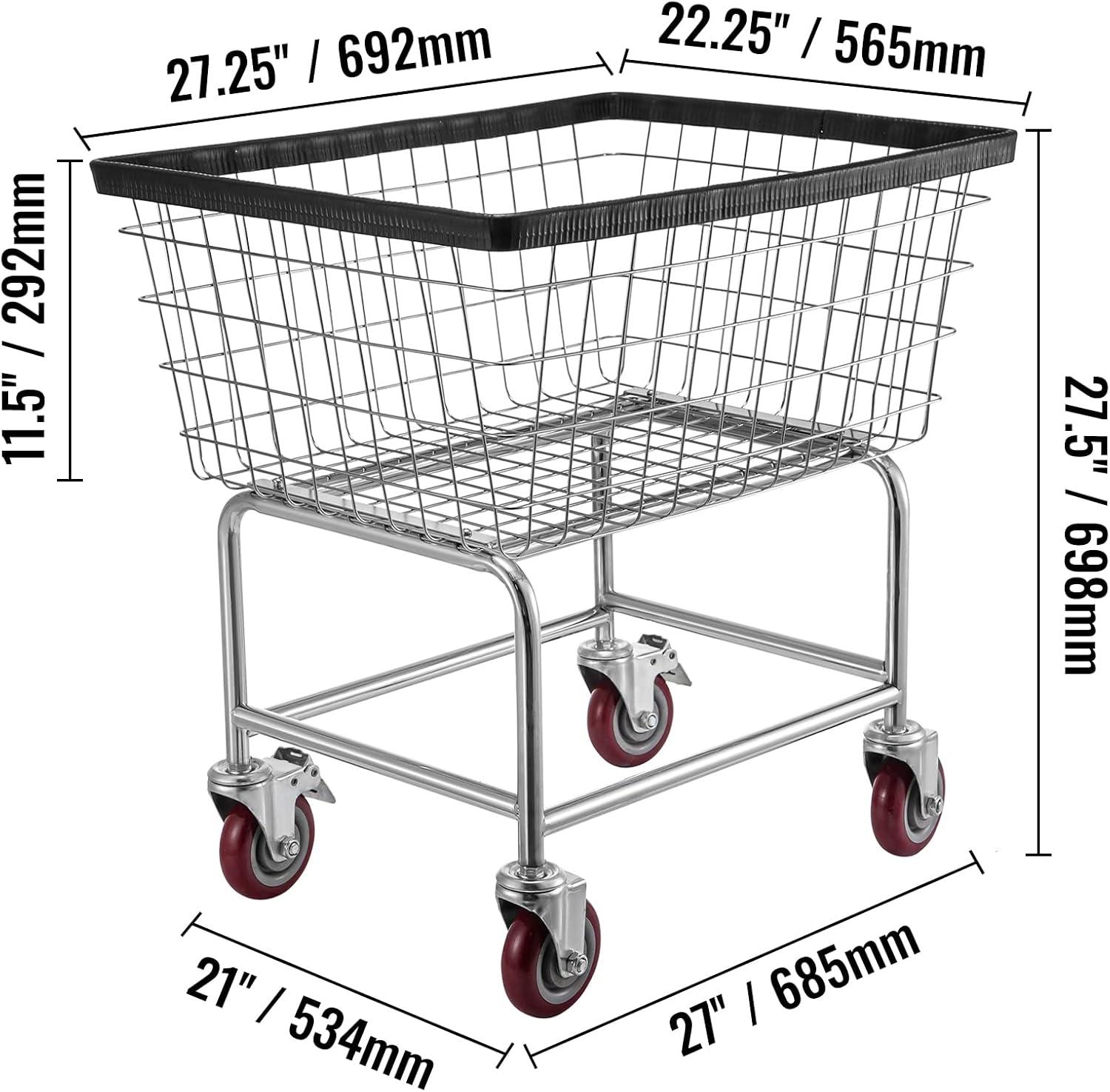 21 x 27 x 27.5 in. Wire Laundry Cart