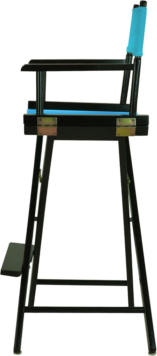 "30" Director's Chair Black Frame-Turquoise Canvas"