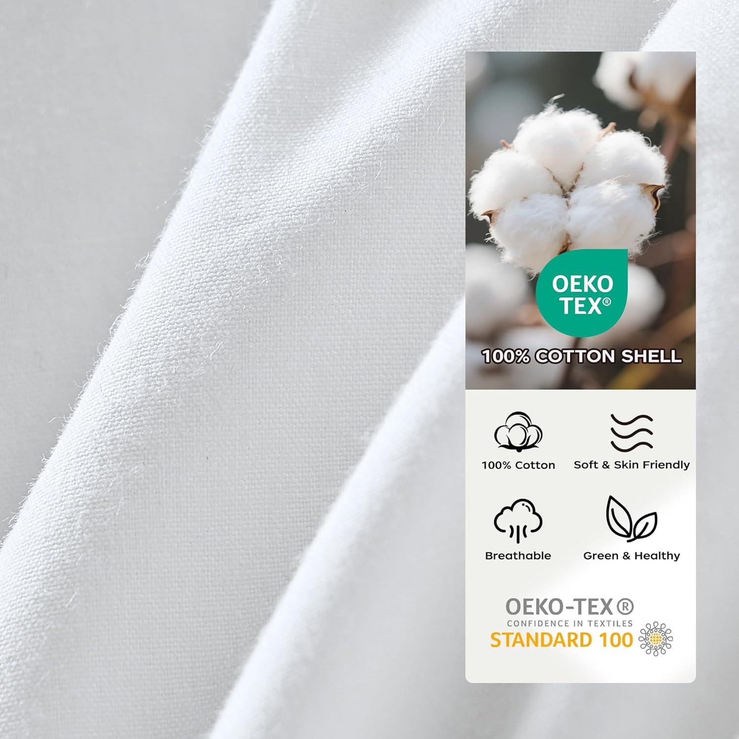 Peace Nest 600 Fill Power Goose Down and Feather All Season Comforter Duvet Insert