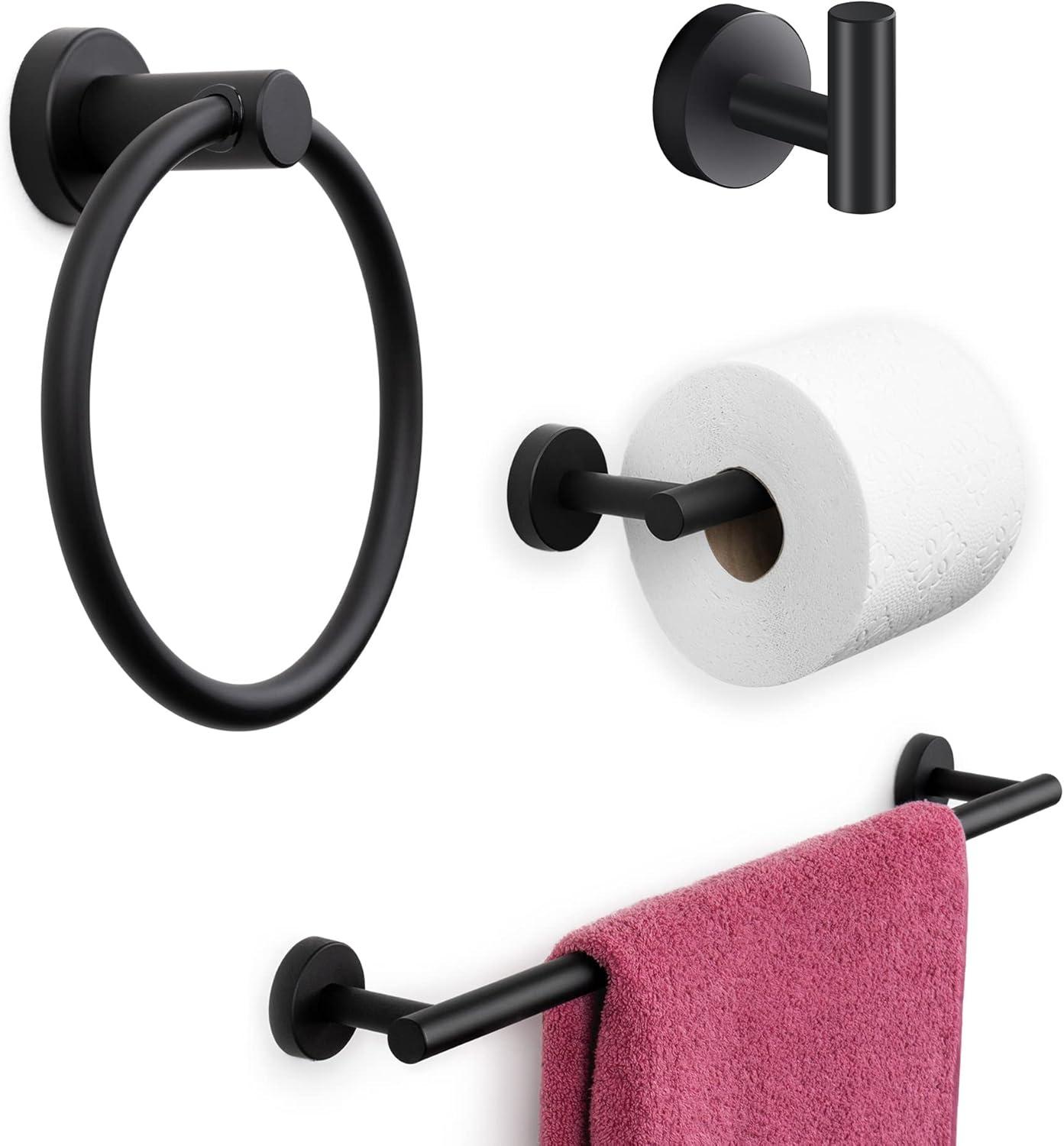 Marmolux Accessories 4 - Piece Bathroom Hardware Set S911-4BK