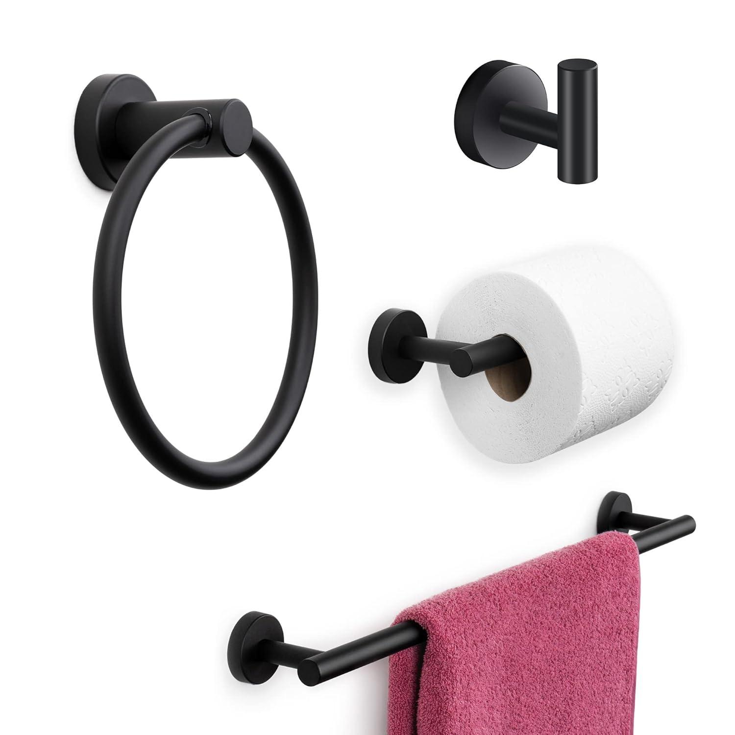 Marmolux Accessories 4 - Piece Bathroom Hardware Set S911-4BK